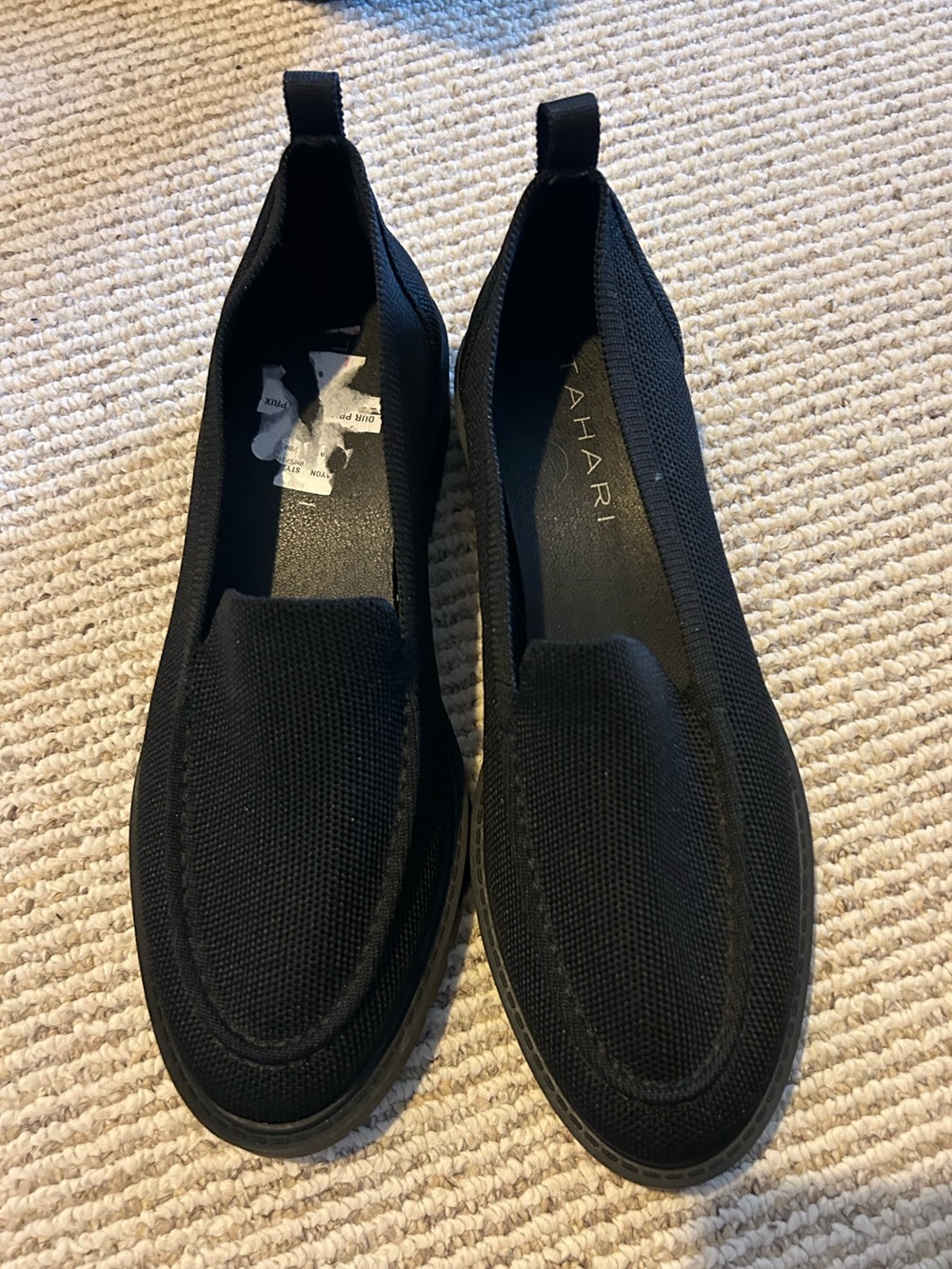 NWOT Tahari Black Knit Slip-On Loafers - women’s 10
